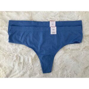 Auden Seamless Thong Womens Plus size 2X (20-22) Blue  New with tags